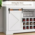 thumbnail image 4 of Farmhouse Sideboard Buffet Cabinet with Storage,Large Kitchen Sideboard Cabinet,Coffee Bar Cabinet with Sliding Barn Door,54" Wine Cabinet with 3 Drawers,Storage Cabinet for Kitchen,Dining Room, 4 of 6