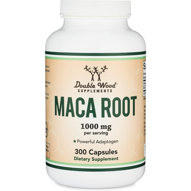 Double Wood Maca Root | 1,000 Mg Per Serving | 300 Capsules | 150 Servings