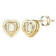 thumbnail image 1 of Aros de corazón, pendientes de botón, hipoalergénico, aros iniciales, joyería regalos para mujeres, adolescentes, niños, 1 of 2
