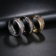 thumbnail image 3 of Hyasfey Finger Ring Plating Anti-fading Delicate Lightweight Portable Decorate Titanium Steel Multicolor Print Male Ring Jewelry Accessory, 3 of 8