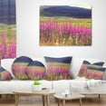 thumbnail image 4 of Designart Purple Flowers in Mountain Pasture - Floral Throw Pillow - 12x20, 4 of 5