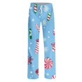 thumbnail image 4 of Women's Fashion Loose Christmas Print Casual Pants with Drawstring Elastic Waist, Comfortable Sleepwear and Loungewear Trousers for Home,Sky Blue,3XL, 4 of 6