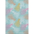 thumbnail image 2 of Addison Rugs Mayfield Washable Coastal Coral Aqua Rectangle Rug, 2'6" x 3'10", 2 of 6