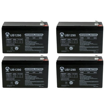 12V 9Ah SLA Battery for Cryopto Lock CC-8521BN Access Control System - 4 Pack