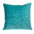 thumbnail image 1 of HomeRoots 402844 Aqua Quilted Velvet Square Throw Pillow, 1 of 1