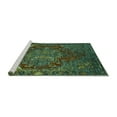 thumbnail image 2 of Ahgly Company Machine Washable Indoor Rectangle Persian Turquoise Blue Traditional Area Rugs, 2' x 5', 2 of 4