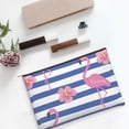 thumbnail image 6 of Hirioo Flamingo for Paper Reusable Cosmetic Bag Zipper Encouragement Travel Pouch Toiletry Bag for Women Girls, 6 of 7