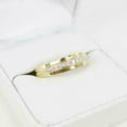 thumbnail image 3 of Engagement Wedding Trio Ring Set For Couple - Round Cut Diamond 14k Yellow Gold Plated Silver Anniversary Gift, 3 of 4