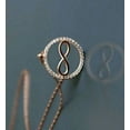 thumbnail image 2 of 1.00 Ct Round Cut Lab Created Diamond Infinity Circle Women's Pendant 14K Rose Gold Plated 18", 2 of 5