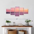 thumbnail image 2 of Elephant Stock Pink Sunrise Wall Art - Horizontal Multi Panel Canvas - Living Room Wall Decor - Nature Multi Panel - Pink And Blue Decor - 29" x 12", 2 of 4
