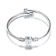 thumbnail image 1 of Pulsera de alambre de acero inoxidable con 26 letras para mujer, regalo para mujer, pulsera con forma de corazón, collar, 1 of 3