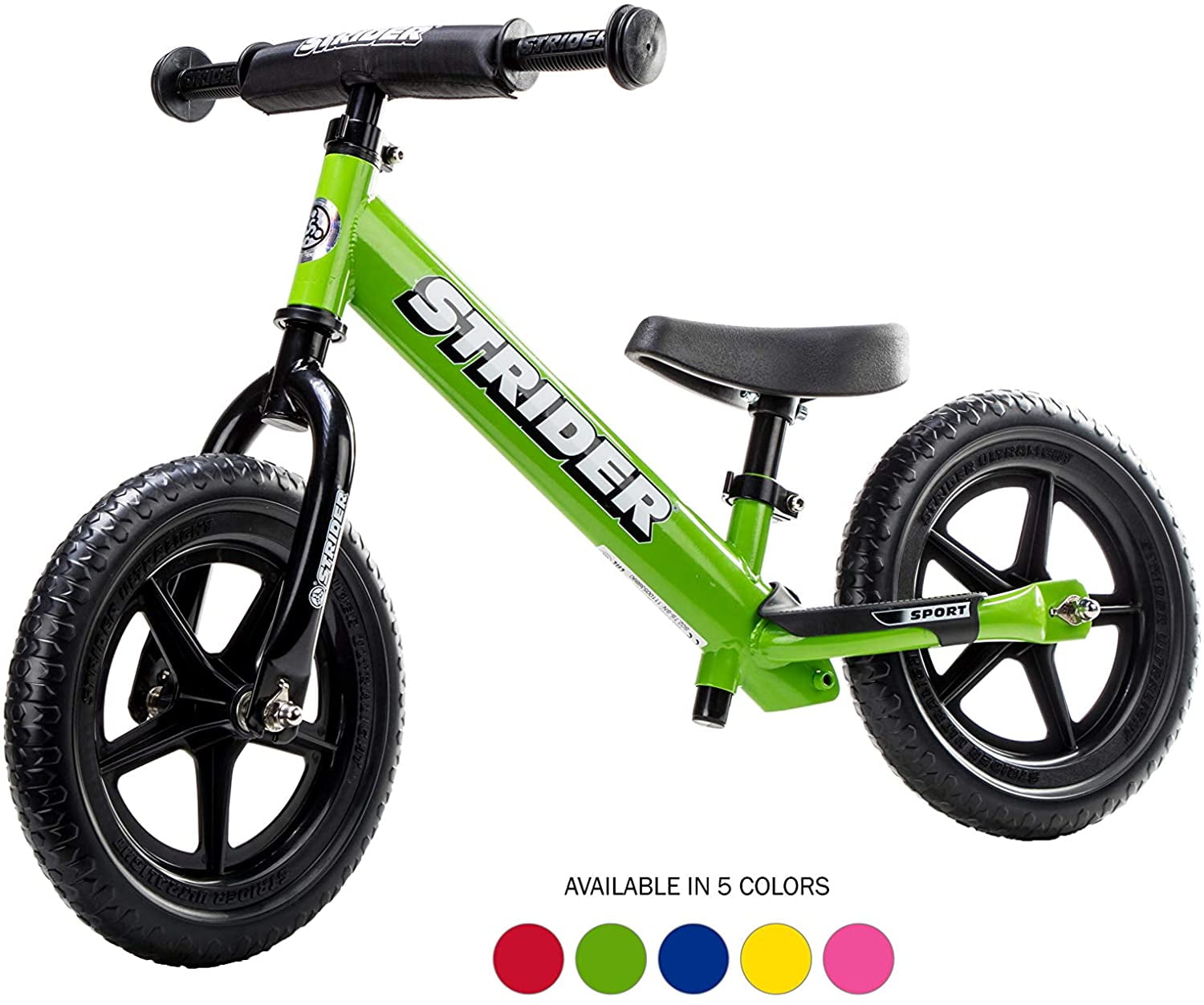 green balance bike