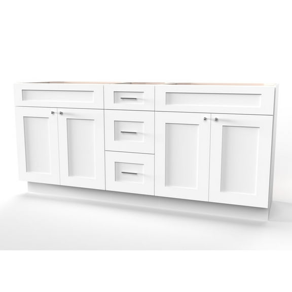 Disar 75'' Double Bathroom Vanity With Drawer Base Only