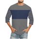 thumbnail image 1 of Blusas y camisas de manga larga con cuello redondo para hombre, estilo casual, con patchwork, cuello redondo, manga corta, blusa estampada para hombre, 1 of 4