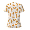 thumbnail image 5 of Wukai Cartoon Squirrel Casual V-Neck Graphic Tees for Women: Lightweight and Breathable Summer Tops with Stylish Design-Medium, 5 of 8