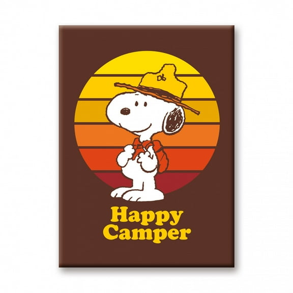 Peanuts Snoopy Beagle Scouts Happy Camper Magnet