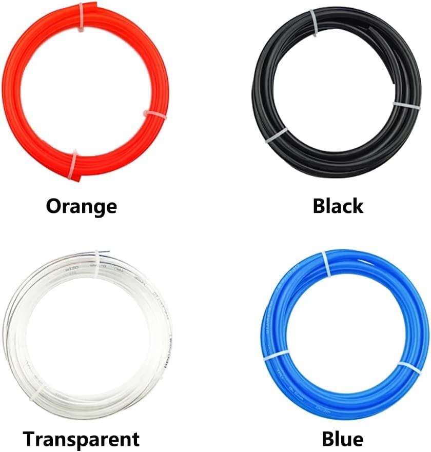 MKEUDQ-3/8" OD PU Tubing, 32.8 Feet Length Pneumatic Hose for Air Compressor or Fluid Transfer Line (Clear, 32.8FT)