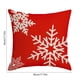 thumbnail image 3 of Funda de almohada navideña | Cojín de sofá de lino | Decoración festiva en rojo y blanco (45 x 45 cm) | Diseño de copos de nieve y adornos navideños para decoración de temporada, 3 of 6