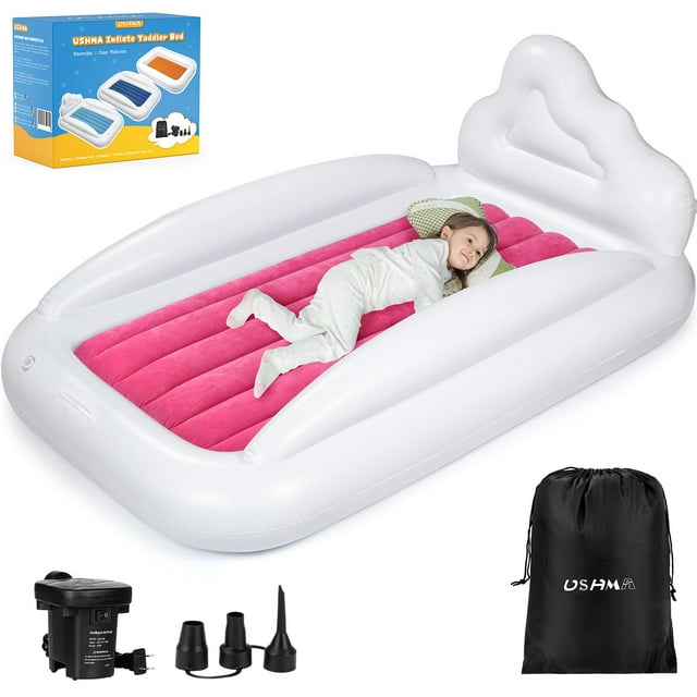 Cama inflable de viaje para niños pequeños USHMA con doble cara