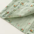 thumbnail image 4 of WOLLED Kids Baby Girls Buttons Outfit Toddler Cotton Floral Short Sleeve Shorts 2PCS Set for 1-6 T, 4 of 9