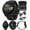 Black +BLK EarBuds, variant on Garmin Forerunner 170 GPS Running Smartwatch, Advanced Training Metrics & Recovery Insights, Black with Black/Amp Yellow Band with Wearable4U BLK EarBuds Bundle
