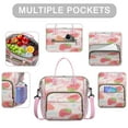 thumbnail image 2 of Large Cooler Bag Insulated Bags for Office Employee,Waterproof Cooler Tote with Multi Pockets for Adult,Insulated Lunch Box for Beach,Picnic,Work,Strawberry Bow, 2 of 7