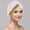 C, variant on 2 Pieces African Pre-Tied Turbans White Rhinestone Twisted Head Wrap Stretchy Wedding Party Hat for Women