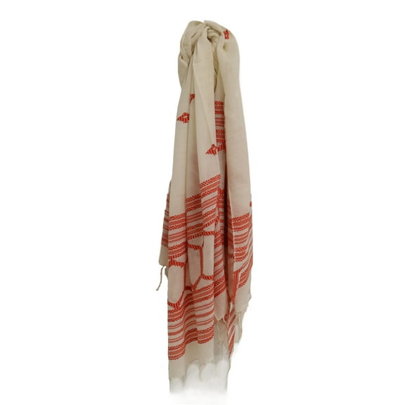Home&Manor 100% Cotton and Polyester Scarf, Wrap, Throw, Shawl