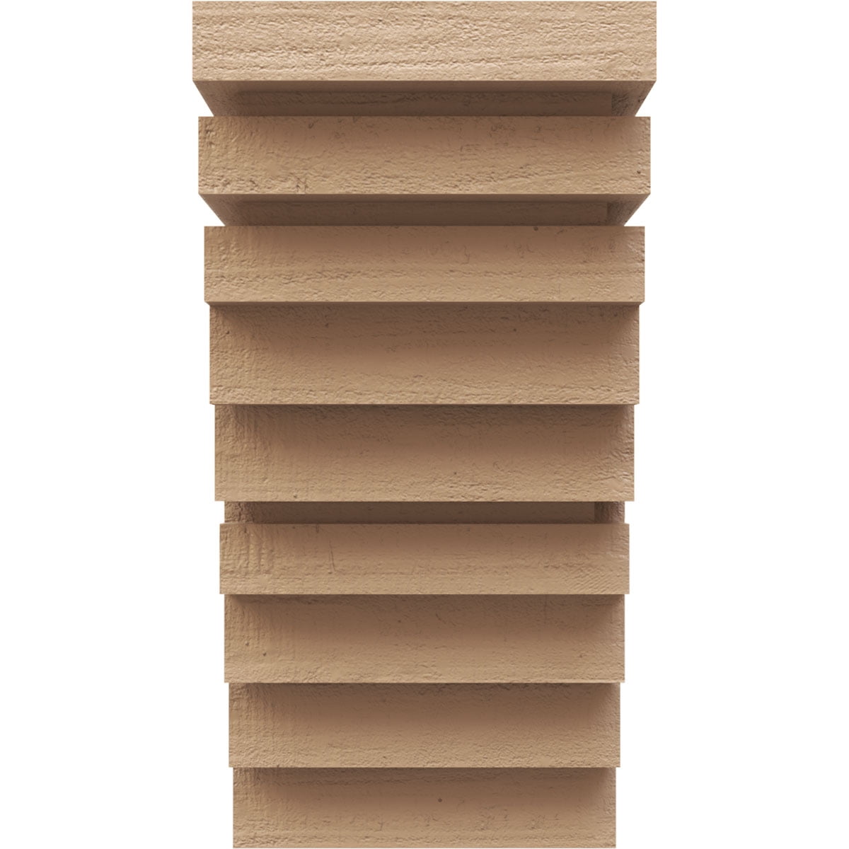 6"W x 6"D x 12"H Wide Landon Rough Cedar Woodgrain TimberThane Corbel, Primed Tan