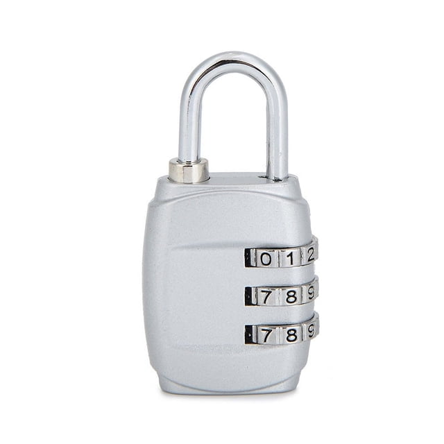 Candado de combinación de tres dígitos para equipaje, mochila, armario de gimnasio, cajón, diario, cerradura pequeña, cerradura de combinación de aleación de zinc