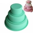 thumbnail image 7 of 3 Tier Non-stick Silicone Cake Cupcake Baking Mousse, 7 of 7