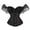 Black, variant on Womens Victorian Lace Sleeve Bridal Corset Wedding Shapewear Waist Trainer Elegant Comfortable Shapers Black XXS