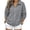 Gray, variant on Women's Waffle Knit Zip Up Jacket Collared Long Sleeve with Pockets Casual Outerwear