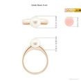 thumbnail image 5 of ANGARA Solitaire Freshwater Cultured Pearl Dome Ring in 14K Rose Gold for Women | June Birthstone, Birthday, Anniversary, Jewelry Gift for Women | Pearl Ring, 5 of 8