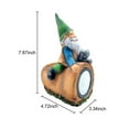 thumbnail image 2 of Solar Garden Gnome Decor,Fun Reading Gnomish Resin Statue Solar Lamp For Lawn Patio Balcony Porch,Resin Statue Solar Lamp, 2 of 15
