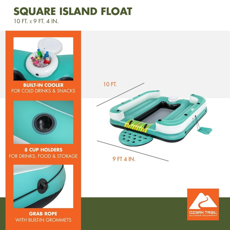 Ozark Trail Big 6-Person Inflatable Island 10', Multicolor, Adult