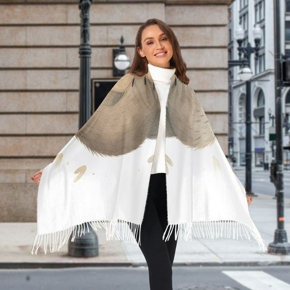 Brown Bear Winter Scarf for Women Fashion Warm Long Soft Blanket Scarves Gifts