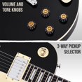 thumbnail image 3 of Guitarra eléctrica LyxPro SB Series LP Style 39» negra con púas, 3 of 5