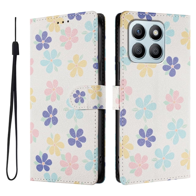FOXDOCK Funda Tipo Cartera para Honor X8B con Soporte y Correa – Diseño de Patrones Lindos