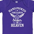 thumbnail image 4 of Inktastic Handpicked for Earth by My Sister in Heaven with Angel Wings Boys or Girls Baby Bodysuit, 4 of 5