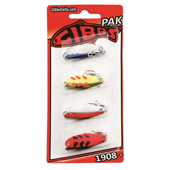 Gibbs G-1050-K012 Kit de cuillères crocodile arc-en-ciel 1/8 oz, 4/paquet Kit de cuillères croco, #12 (1 1/2")