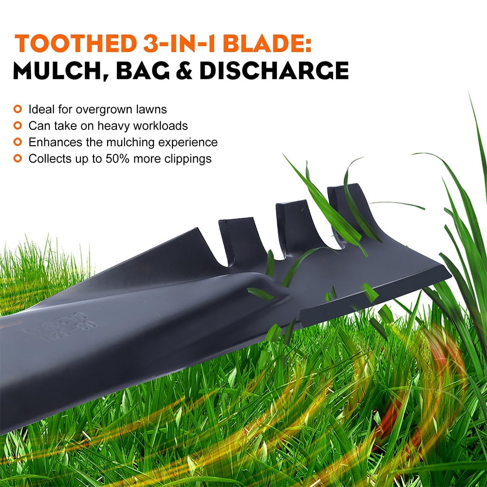 2 pieces 942-04308-x  Mulching Blades for Cub Cadet XT1 LT42 ZT1 RZT42 42 inch Riding Mower, Troy Bilt Bronco Pony 42'' Deck Lawn Tractor