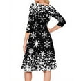 thumbnail image 3 of Women's Cocktail Dresses 3/4 Sleeve Vintage Wedding Guest Christmas Dress for Holiday Parties and Special Events,Black,M, 3 of 5