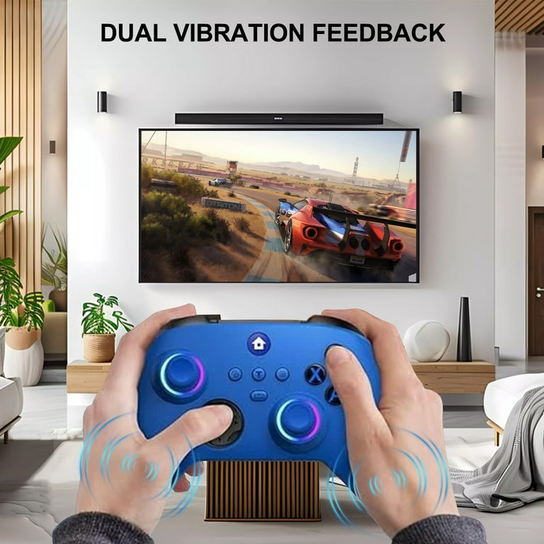 ring and vibrate iphone 13 AstraJoy Wireless Controller for Xbox, Compatible with Xbox Series X/S/One/ PC, With Hall Effect Joysticks, 2.4GHz Wireless Adapter Gamepad with RGB  Light, Dual Vibration, TURBO, Blue
