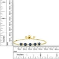 thumbnail image 2 of Gem Stone King 2.70 Ct Blue Mystic Topaz White Created Sapphire 18K Yellow Gold Plated Silver Tennis Bracelet for Women, 2 of 3