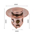 thumbnail image 6 of BAETEUY Hair Catcher High Durability Anti-clogging Rust-proof Corrosion Resistant Simple Installation Filter Debris Metal Shower Filter Plug Sealing Drain Cover for Home, 6 of 8