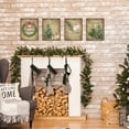 thumbnail image 4 of Hieng Vintage Christmas Wall Art Prints Set of 4, Retro Christmas Trees Poster, Winter Holidays Gift Print Decor for Gallery, Living Room, Bathroom (Unframed), 4 of 6