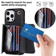thumbnail image 2 of For iPhone 14 Pro Max RFID Blocking Protective Purse Wallet Case Magnetic Organ Style Flip Cover Multi-Card Slots Pocket With Detachable Shoulder Strap And Wrist Strap,White,For iPhone 14 Pro Max, 2 of 8