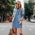 thumbnail image 4 of Fotbe Blue Gingham Vestido de Verano sin Mangas para Mujer – Vestido Midi Línea A, Estilo Camiseta Floral, Vestido Playero Casual y Fluido, 4 of 7