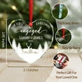 thumbnail image 2 of Mr & Mrs Engagement Christmas 2025 Ornament, Personalized Engaged Anniversary Keepsake Gifts for Fiancee Fiance, Our First Christmas Engaged Ornament, Custom Names Newly Couple Glass Ornaments, 2 of 6